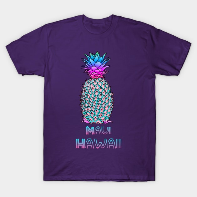 Maui Hawaii Tropical Island Pineapple T-Shirt by macdonaldcreativestudios